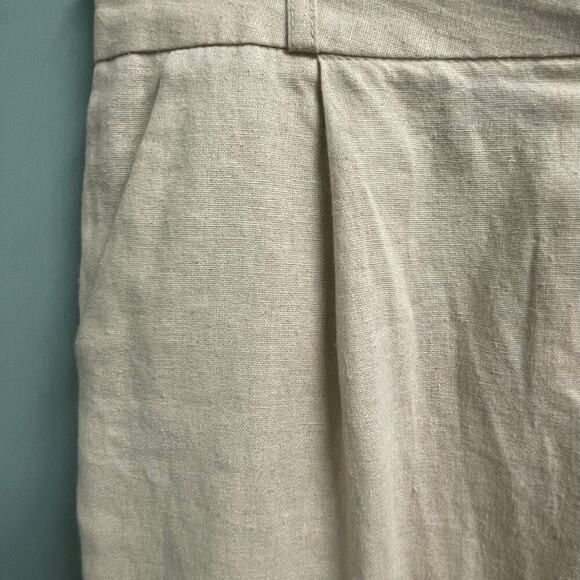 HAVE Los Angeles Womens Size Medium Linen Blend Pants Oatmeal Tan Beige - Picture 2 of 4